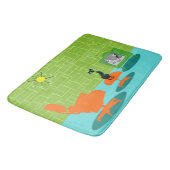 Rétro tapis de bain de Kitty d'âge d'espace (Angle)