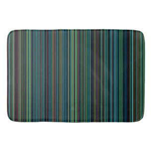 Rétro tapis de bain de rayure de vert de brun ble