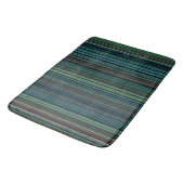 Rétro tapis de bain de rayure de vert de brun bleu (Angle)