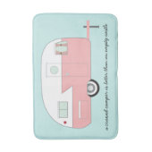 Rétro tapis de bain rose de campeur (Devant (Vertical))