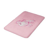 Rétro tapis de bain rose de caniche (Angle)