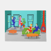 Rétro tapis de porte classique de télévision (Devant)