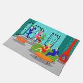 Rétro tapis de porte classique de télévision (Incliné)