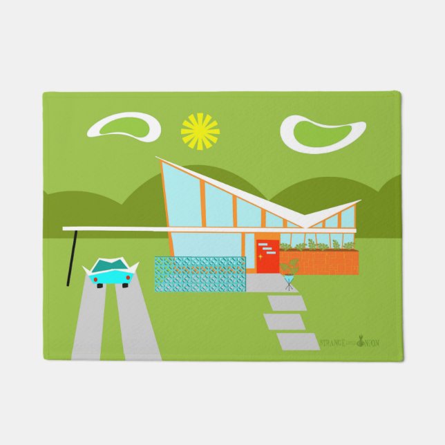 Rétro tapis de porte de Chambre de Palm Springs (Devant)