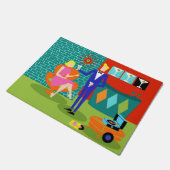 Rétro tapis de porte de couples de Martini (Incliné)