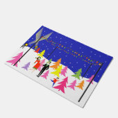 Rétro tapis de porte de ferme d'arbre de Noël (Incliné)