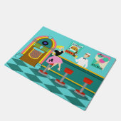 Rétro tapis de porte de fontaine de soude (Incliné)