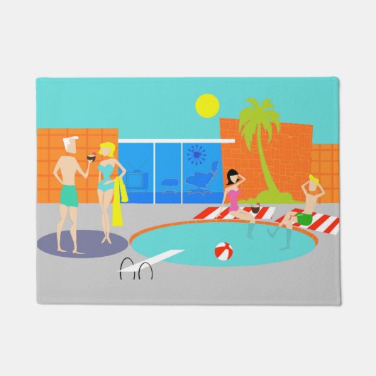 Rétro tapis de porte de réception au bord de la (Devant)