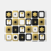 Rétro tapis de porte fascinant d'or