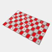 Rétro tapis de porte rouge de Starbursts (Incliné)