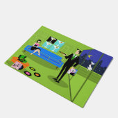 Rétro tapis de porte urbain de couples de bande (Incliné)