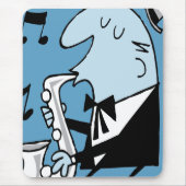 Rétro tapis de souris de trompette d'Oxygentees (Devant)