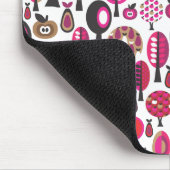 Rétro tapis de souris rose mignon d'arbres et de (Coin)