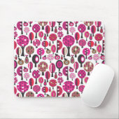 Rétro tapis de souris rose mignon d'arbres et de (Avec souris)