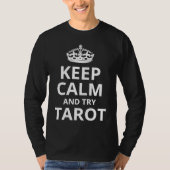 Retro Tarot 'Keep Calm and Try Tarot' T-shirt (Voorkant)
