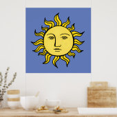 Retro Tarot Magic  Witchy Celestial Art Sun Poster (Keuken)