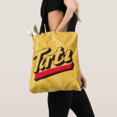 Retro "Tartu" Canvas tas – Vetgedrukte Pop Estheti (Dichtbij)