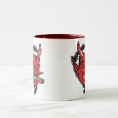 Rétro tasse de café de tête de diable (Centre)