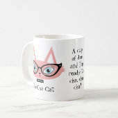 Rétro tasse de café drôle de chat - chat de Cha (Devant gauche)