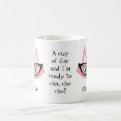 Rétro tasse de café drôle de chat - chat de Cha (Centre)