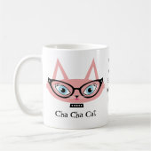 Rétro tasse de café drôle de chat - chat de Cha (Gauche)