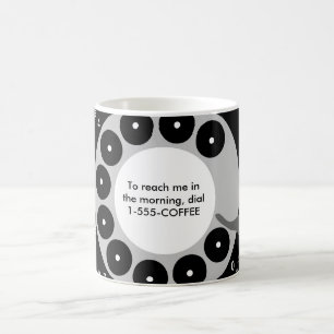 Rétro tasse de café drôle de téléphone