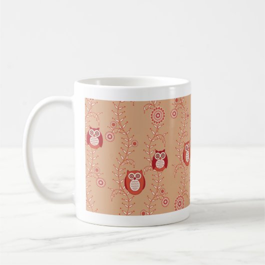 Rétro tasse de hiboux (Gauche)