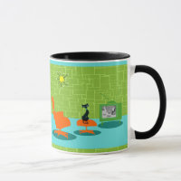Rétro tasse de Kitty d'âge d'espace