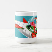 Rétro tasse de Noël de Père Noël de vaisseau (Centre)