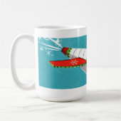 Rétro tasse de Noël de Père Noël de vaisseau (Gauche)