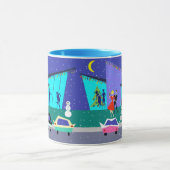 Rétro tasse de partie de bande dessinée de (Centre)