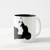 Rétro tasse de silhouette de scooter (Devant droit)