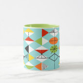 Rétro tasse de sonnerie de motif de harlequin (Centre)