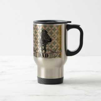 Rétro tasse de voyage de papa de zèbre