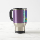 Rétro tasse de voyage de vacances de ski (Devant gauche)