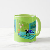 Rétro tasse gaie romantique de couples (Devant droit)