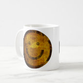Rétro tasse heureuse affligée de visage (Devant gauche)