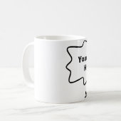 Rétro tasse personnalisable de citation de (Devant gauche)