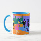 Rétro tasse urbaine de partie de dessus de toit (Gauche)