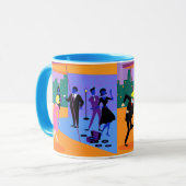 Rétro tasse urbaine de partie de dessus de toit (Devant gauche)