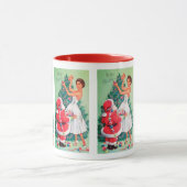 Rétro tasse vintage de Madame Holiday de Noël (Centre)