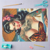 Retro Tattoo Beach Pin-up Tissuepapier (Craft)