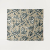 Retro-Tattoo geacht Wandkleed (Voorkant (horizontaal))