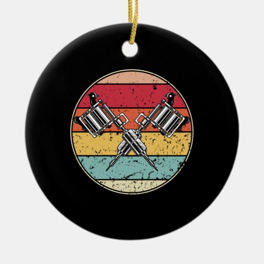 Retro-Tattoo Keramisch Ornament (Voorkant)