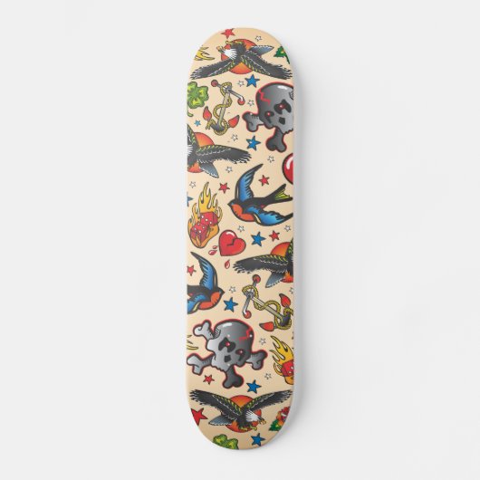 Rétro tattoo skateboard (Recto)