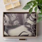 Retro Tattooed Pin Up Tissuepapier (Geschenk)