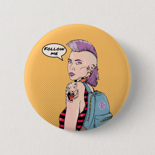 Retro tattoos poster ronde button 5,7 cm