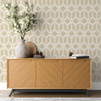 Retro Taupe Beige Bruin Wit Blokken Patroon