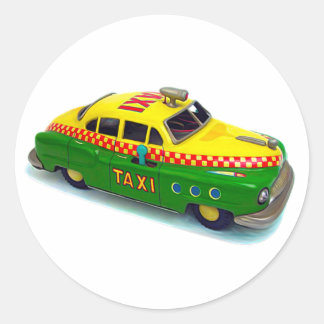 RETRO TAXI CAB STICKER
