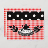 Retro Tea Party Kaart (Voorkant / Achterkant)